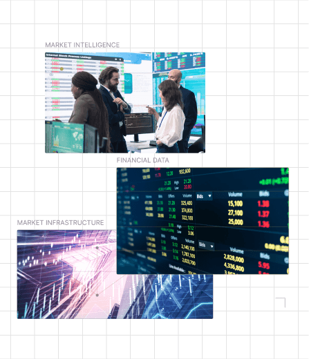 Collage of Zoiko Markets' work across market intelligence, financial data and infrastructure